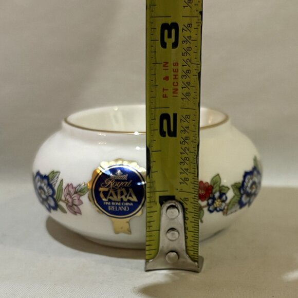 Vtg. Royal Tara of Galway Ireland Fine Bone China Floral Tea Light Candle Holder - Picture 7 of 8